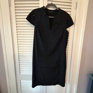 Narciso Rodriguez pullover dress 8 black linen shift